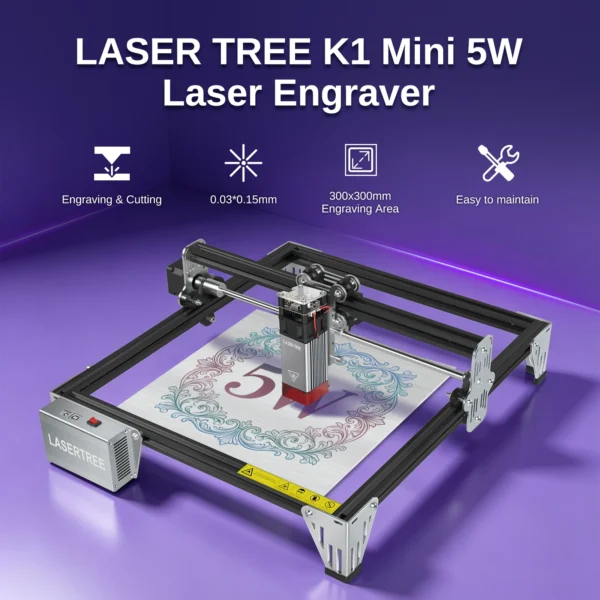 Machine de gravure et découpe laser miniature LASER TREE LT-K1 5W