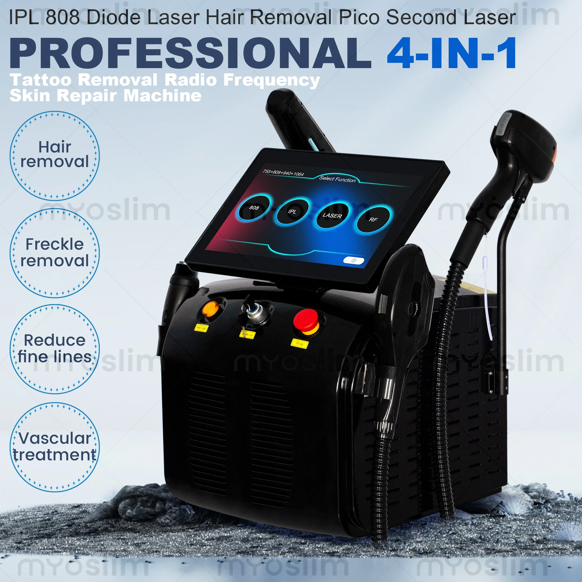 Machine d'épilation indolore 4 en 1 Soprano Titanium Ice Platinum RF Laser Diode
