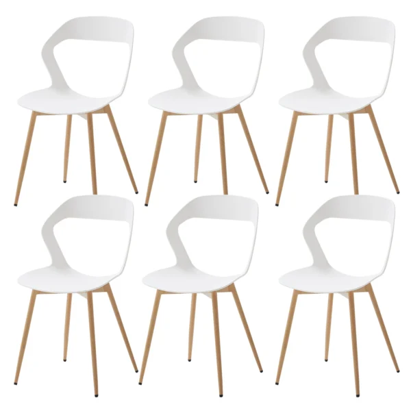 Lot de 6 Chaises de Salle à Manger Design Nordique et Épuré