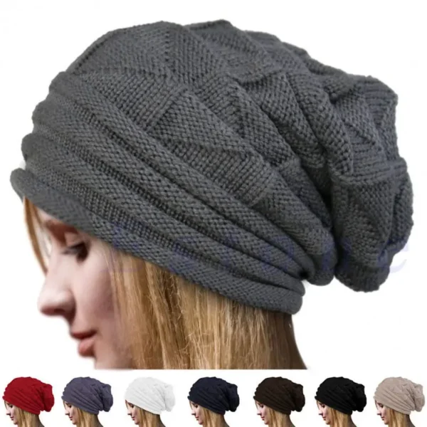 Bonnet d'Hiver en Tricot Ample et Chaleureux