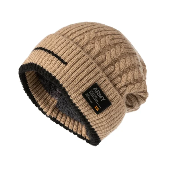 Bonnet d'hiver en tricot épais pour homme et femme