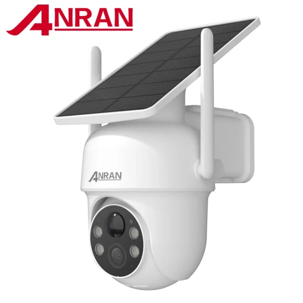 Caméra de Sécurité Solaire Extérieure WiFi ANRAN - Vision Nocturne Couleur & Détection PIR