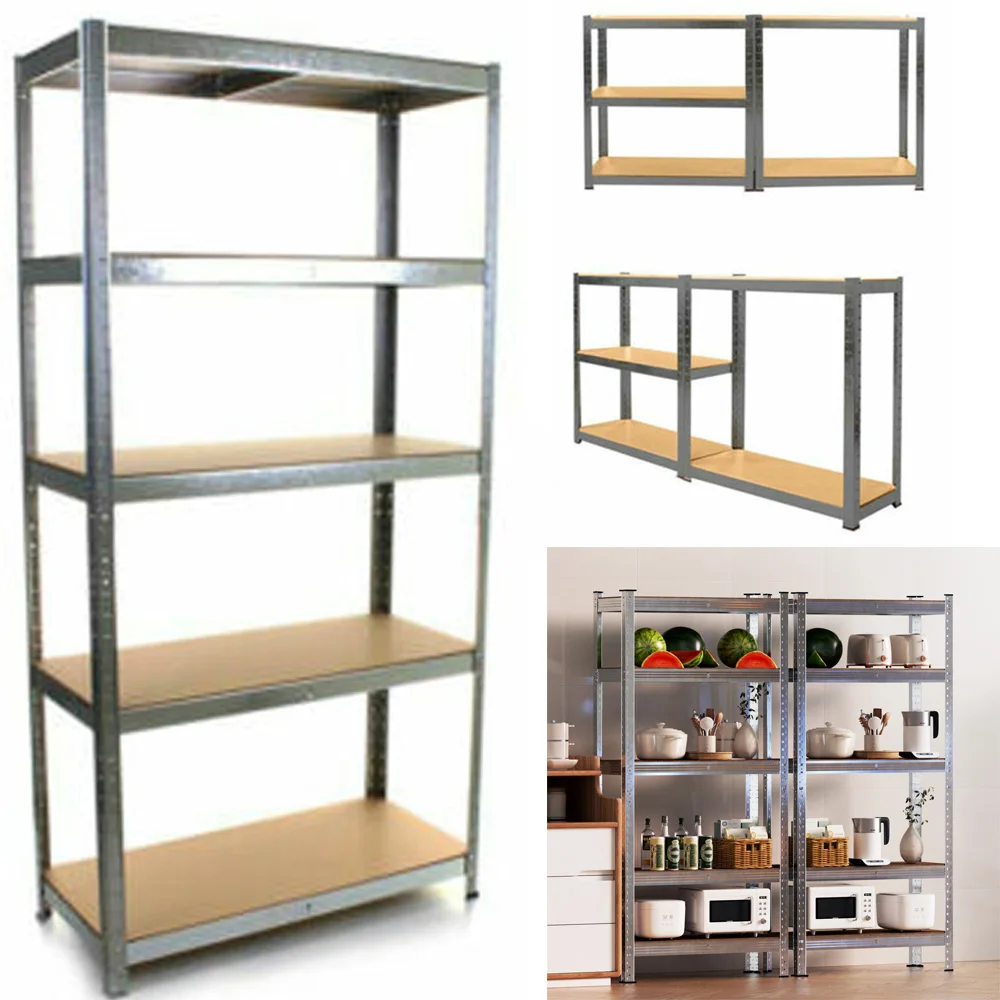 DayPlus Étagères de rangement en métal - Garage et atelier 5 niveaux - 200x100x50cm - 875kg