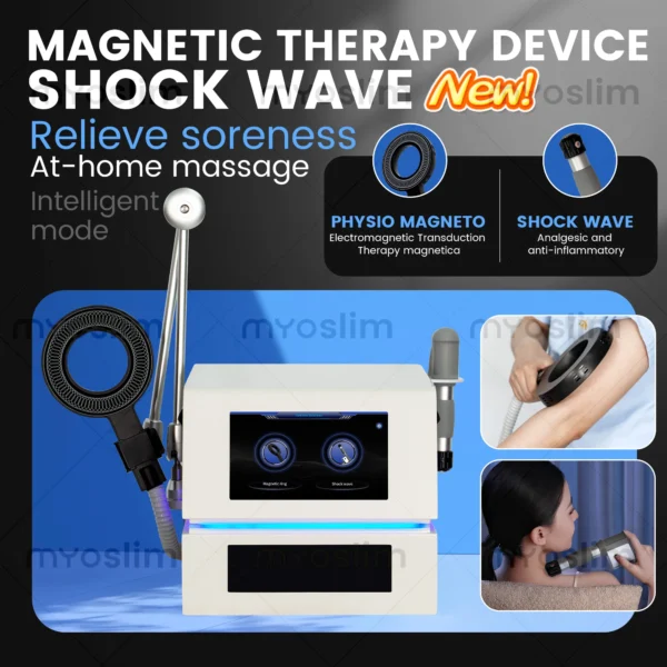 Appareil de Bien-Être Professionnel 2-en-1 MYOSLIM à Ondes Pulsées et Anneau Magnétique