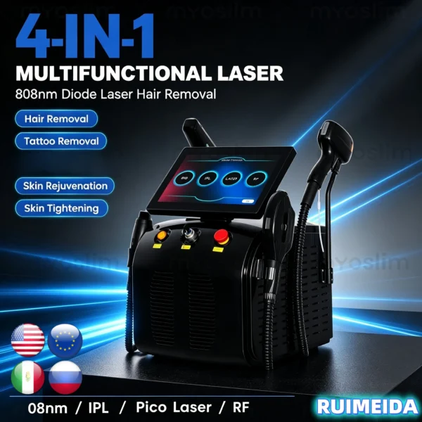 Machine d'Épilation Laser Diode Ice Platinum 4 en 1 et Soins Esthétiques Avancés
