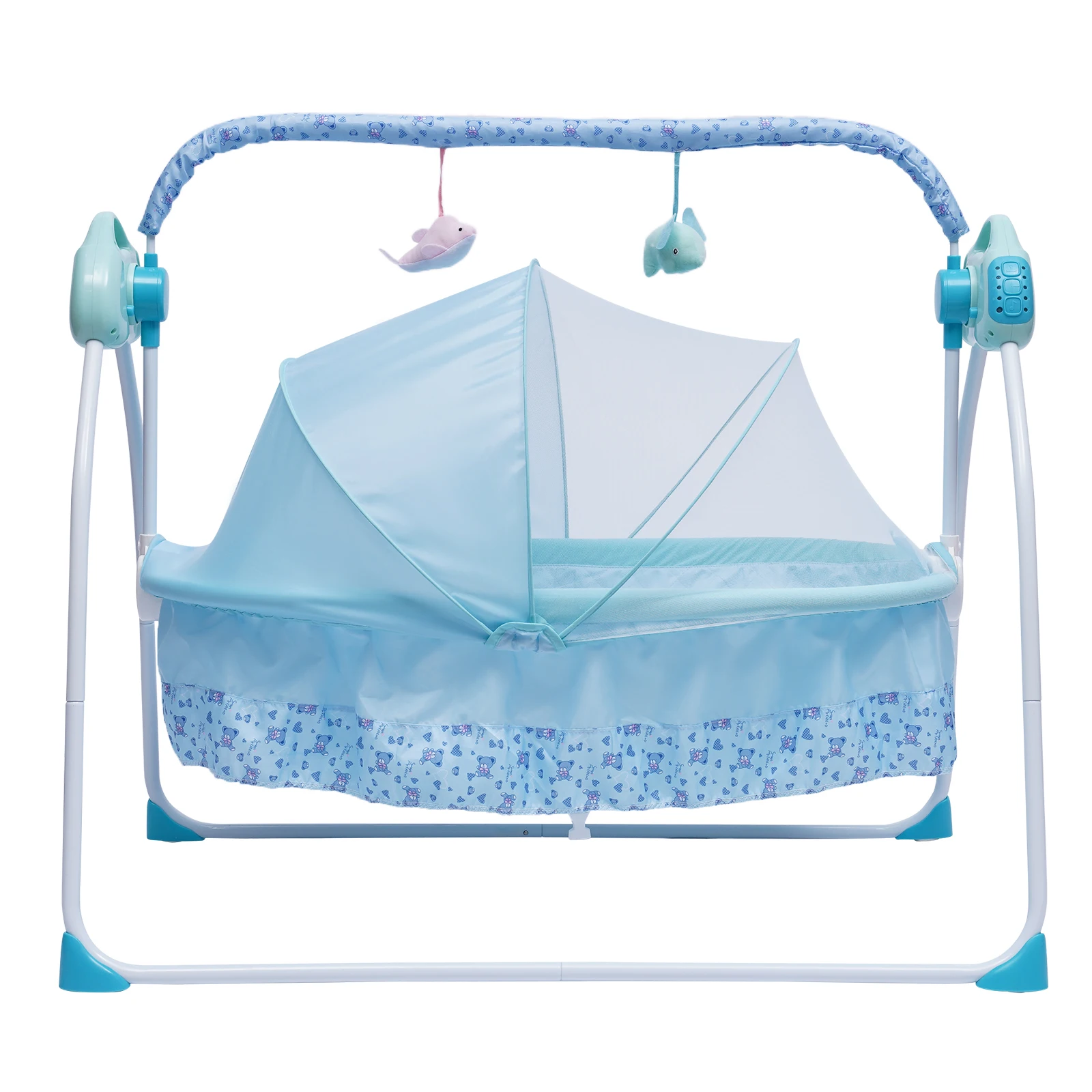 Berceau Électrique à Bascule et Balançoire Connectée pour Bébé - 5 Vitesses et Musique Bluetooth image 5