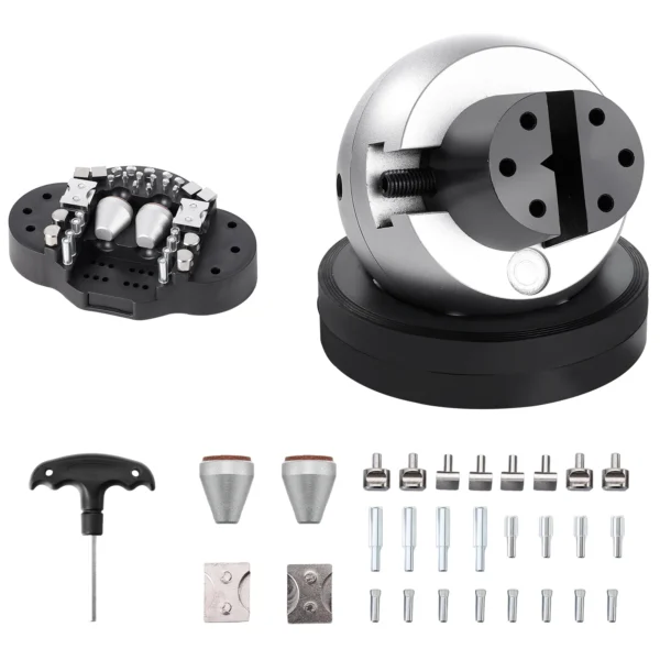 SucceBuy Étau à Bille de Gravure 10 kg - Ensemble Complet avec 34 Accessoires et Bloc Standard