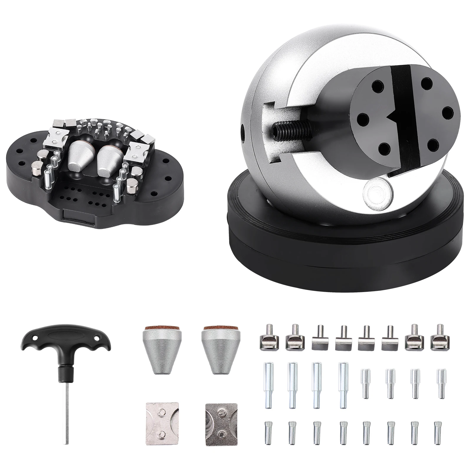 SucceBuy Étau à Bille de Gravure 10 kg - Ensemble Complet avec 34 Accessoires et Bloc Standard
