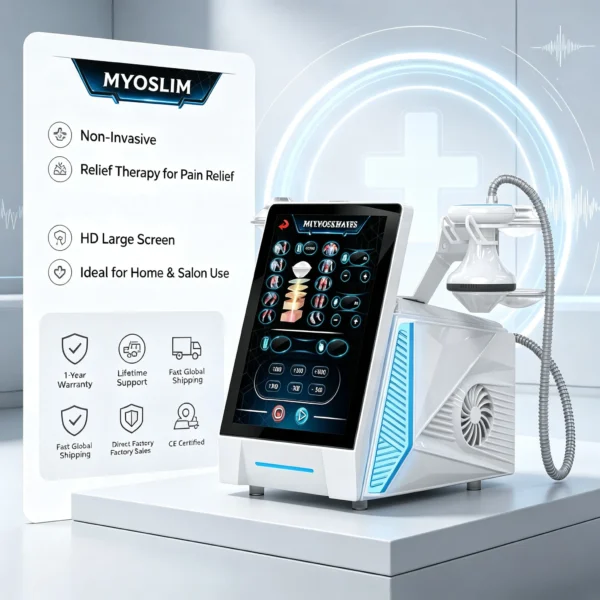 Appareil de Physiothérapie Portable à Ondes de Choc Électromagnétiques Focalisées et Grand Écran