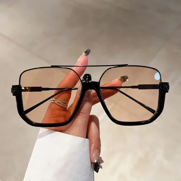 Lunettes de Soleil Polygones Tendance Punk - Monture Monobloc Avancée