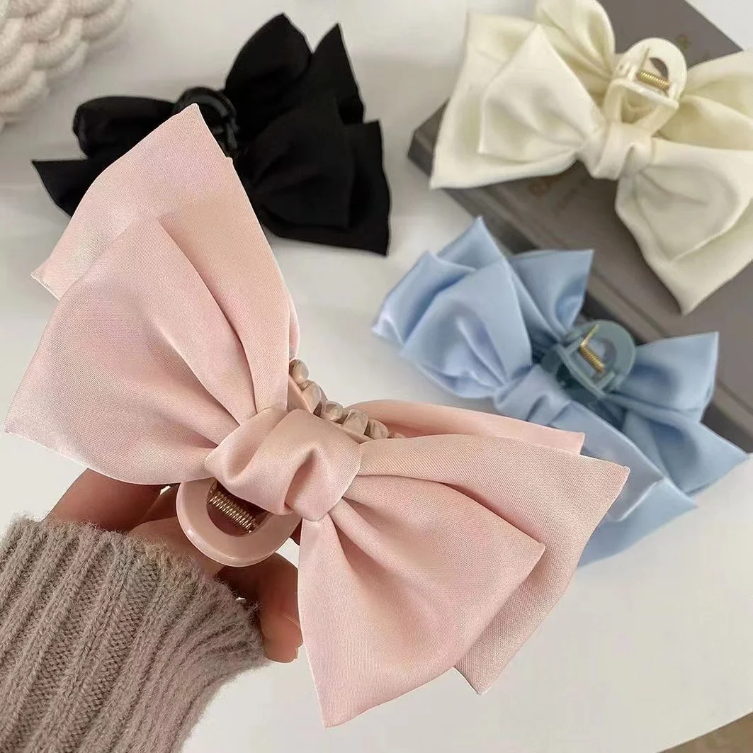 Lot de Pinces à Cheveux Élégantes Grand Format avec Nœud Papillon vue 2