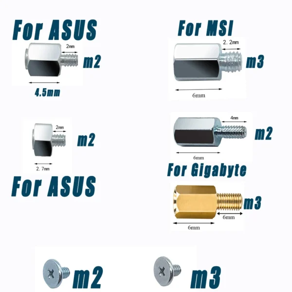 Kit Complet de Fixation SSD M.2 NVMe avec Tournevis Magnétique - 40 Pièces vue 2