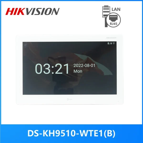Moniteur intérieur Hikvision DS-KH9510-WTE1(B) 10 pouces tactile PoE WiFi