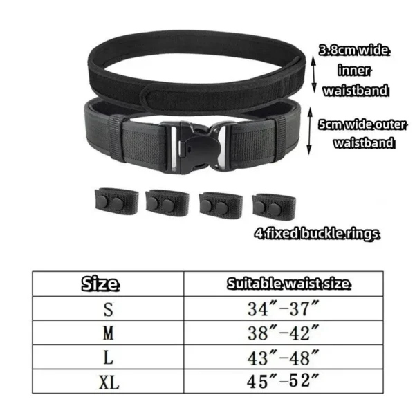 Ceinture Tactique 2 en 1 avec Boucle à Dégagement Rapide et Système MOLLE (5 cm) vue 2