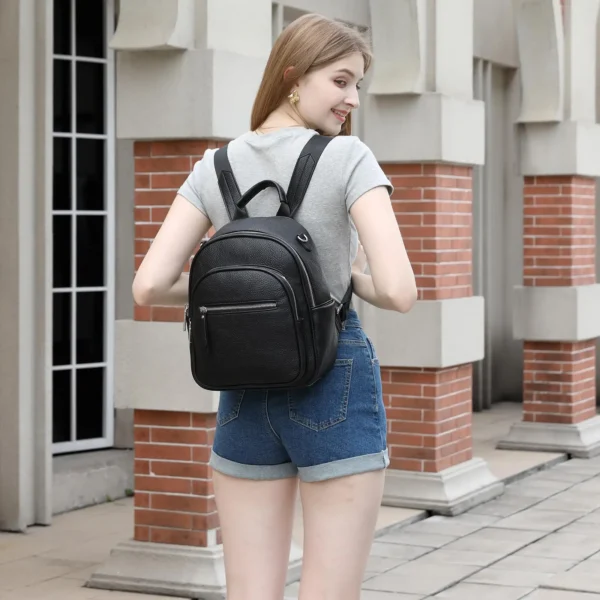 Miss Lulu Sac à dos pour femme élégant en cuir PU imperméable vue 2
