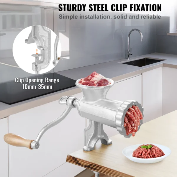 SucceBuy Hachoir à Viande Manuel Robuste en Fonte avec Pince de Table et Accessoires Saucisses vue 2