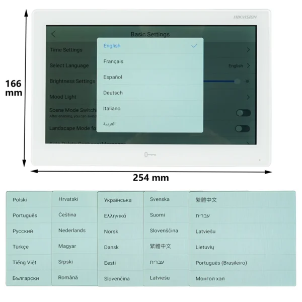 Moniteur intérieur Hikvision DS-KH9510-WTE1(B) 10 pouces tactile PoE WiFi vue 2