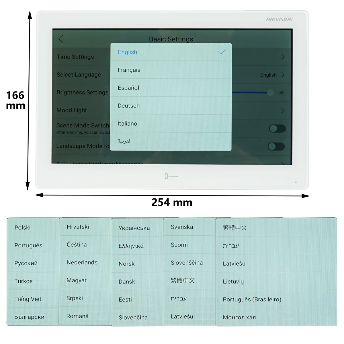 Moniteur intérieur Hikvision DS-KH9510-WTE1(B) 10 pouces tactile PoE WiFi vue 2