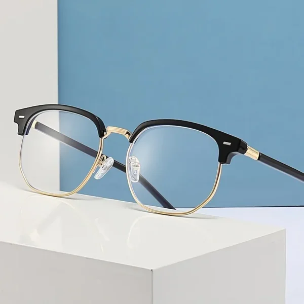 Lunettes Décoratives Demi-Cerclées pour Homme – Style Décontracté et Élégant vue 2