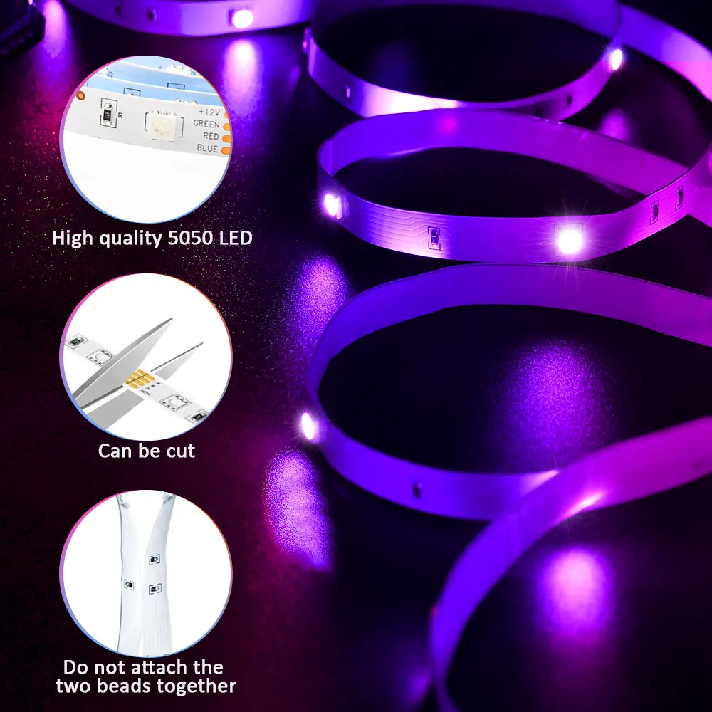 Bande Lumineuse LED Intelligente RGB avec Contrôle Application et Musique image 5