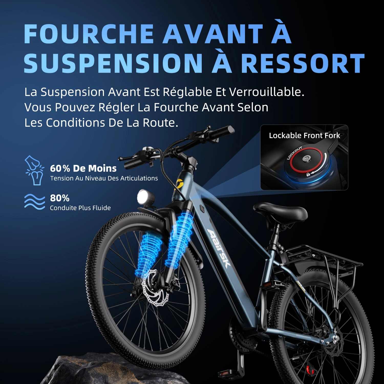 Vélo Électrique de Ville Aairsk S800 250W 36V 13Ah - 26 Pouces image 4