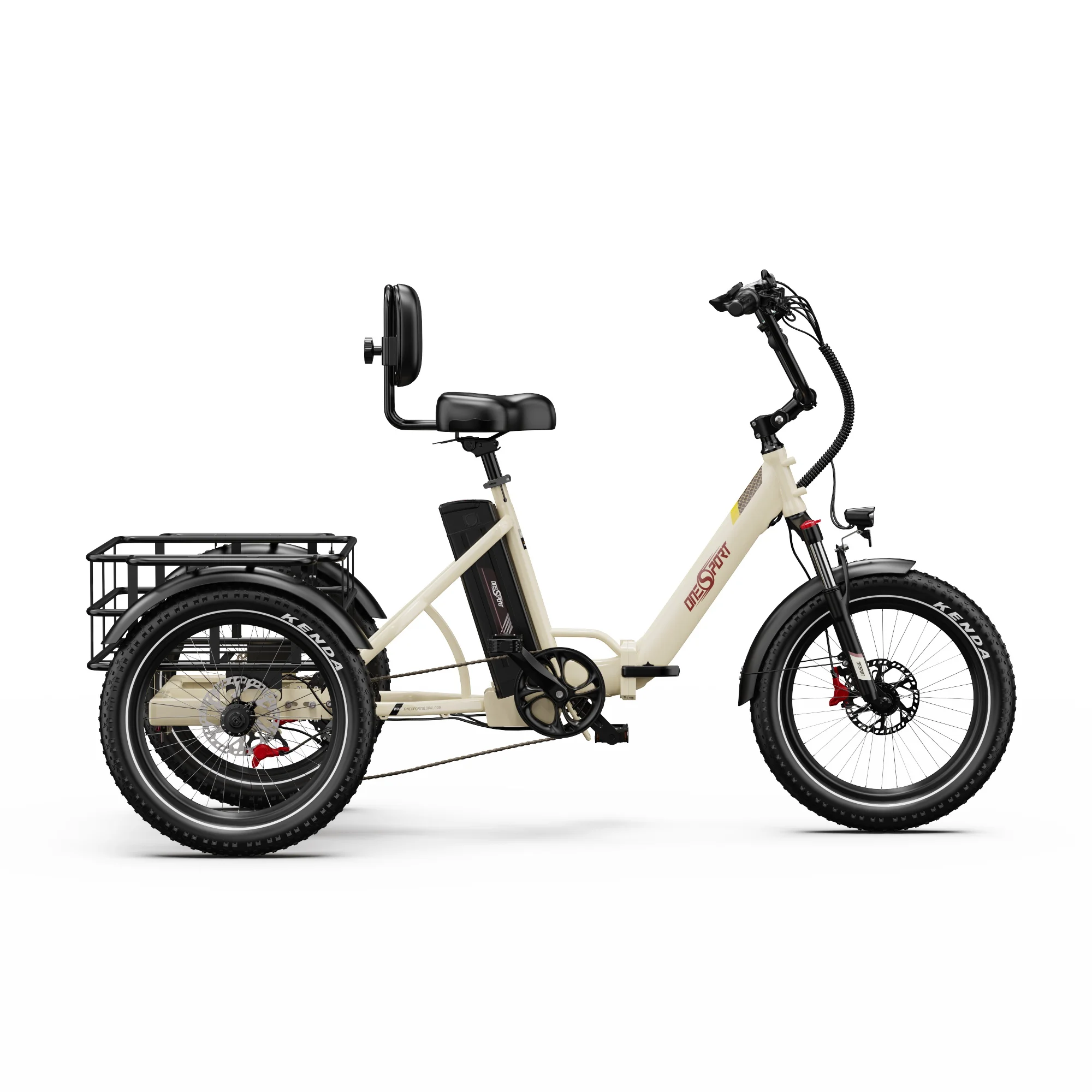 Tricycle Cargo Électrique Onesport OT30 Pro - Autonomie et Puissance vue 2