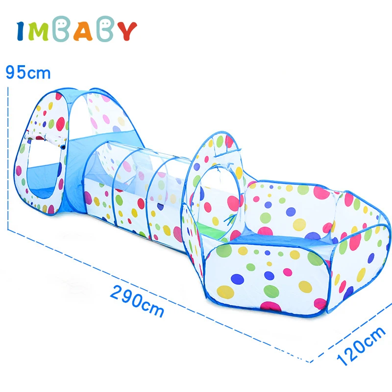 IMBABY Aire de Jeux 3 en 1 - Tente, Tunnel et Piscine à Balles pour Enfants image 6