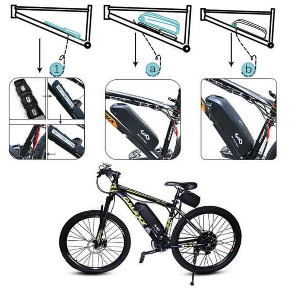 Batterie Lithium Hailong pour Vélo Électrique 36V / 48V / 52V - Haute Capacité vue 2