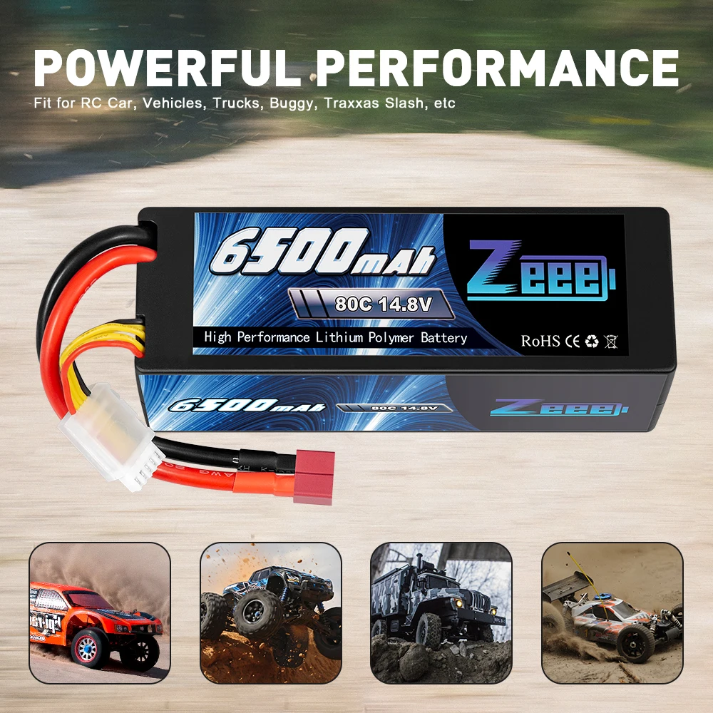 Batterie LiPo Zeee 4S 6500mAh 14.8V 80C Hardcase avec Prise Deans image 5