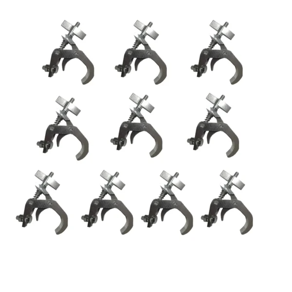 Lot de 10 pinces de fixation robustes pour éclairage de scène