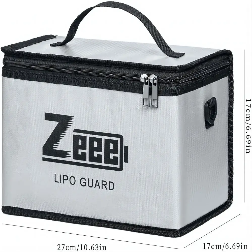 Sac de Sécurité Ignifuge Zeee pour 10 Cellules de Batterie Lipo - Grande Capacité et Protection Avancée vue 2