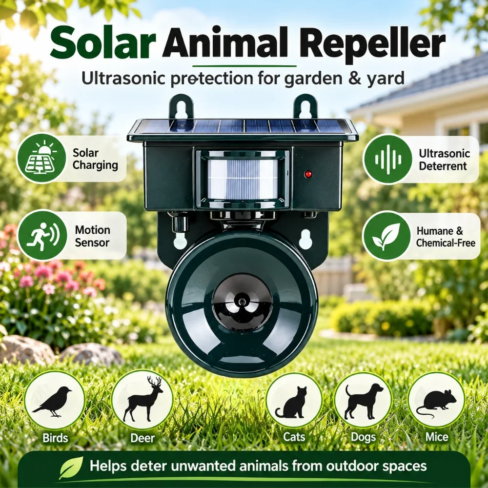 Répulsif Solaire à Ultrasons pour Jardin - Protection Écologique Contre les Nuisibles image 3