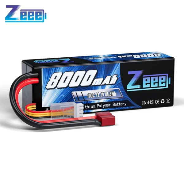Batterie Lipo Zeee 3S 8000mAh 11.1V 100C avec Prise Deans