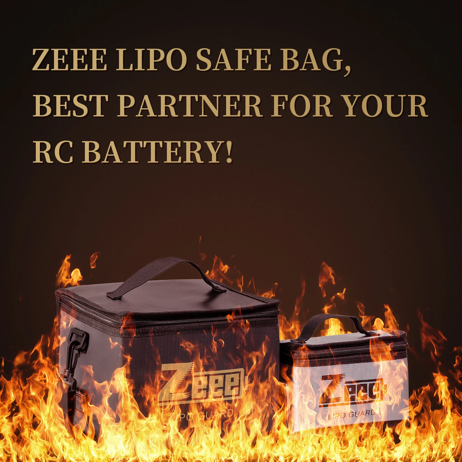 Sac de Sécurité Ignifuge et Antidéflagrant pour Batteries LiPo Zeee - 2 Tailles image 6