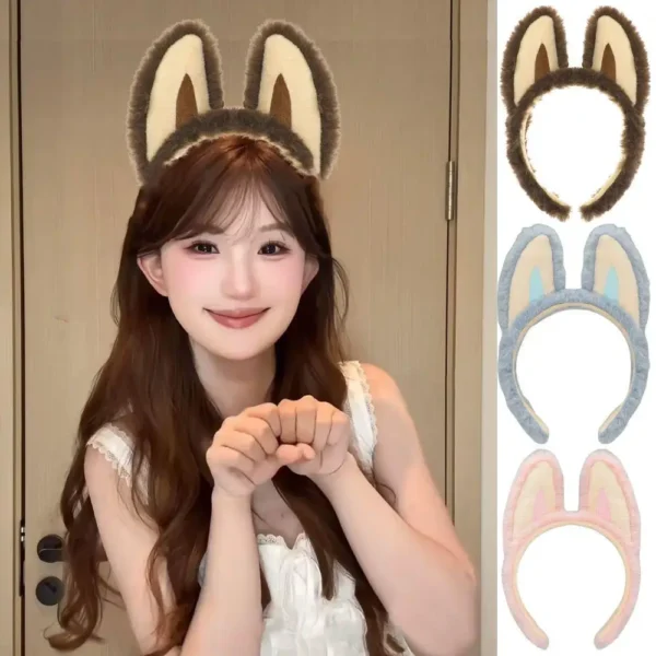 Serre-tête oreilles en peluche douce style Cosplay et Lolita vue 2