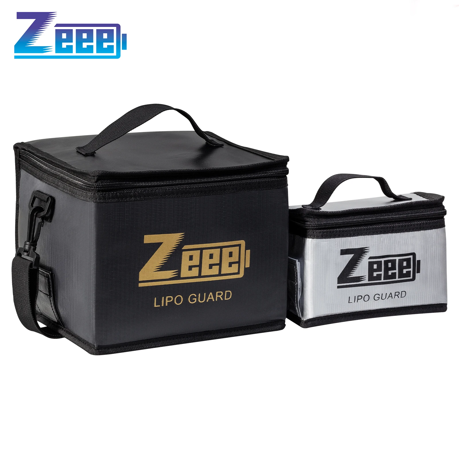 Sac de Sécurité Ignifuge et Antidéflagrant pour Batteries LiPo Zeee - 2 Tailles