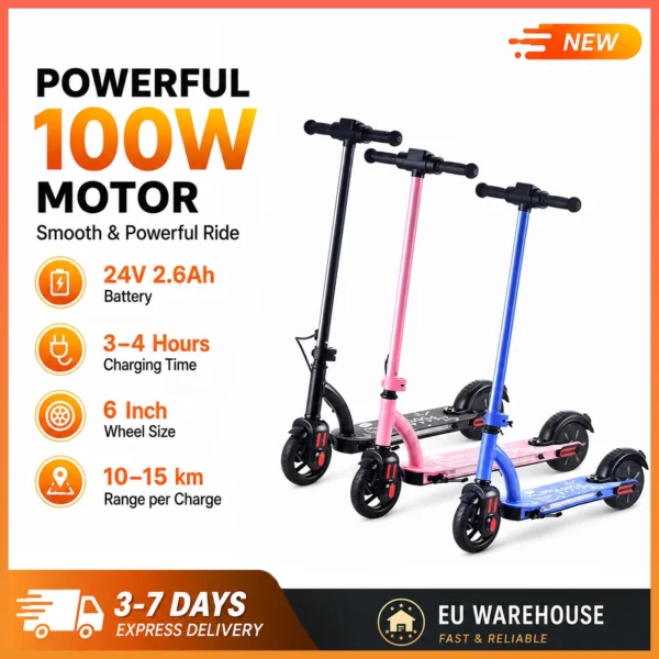 Trottinette Électrique Enfant AATOTMGO Pliable 125W 16 km/h