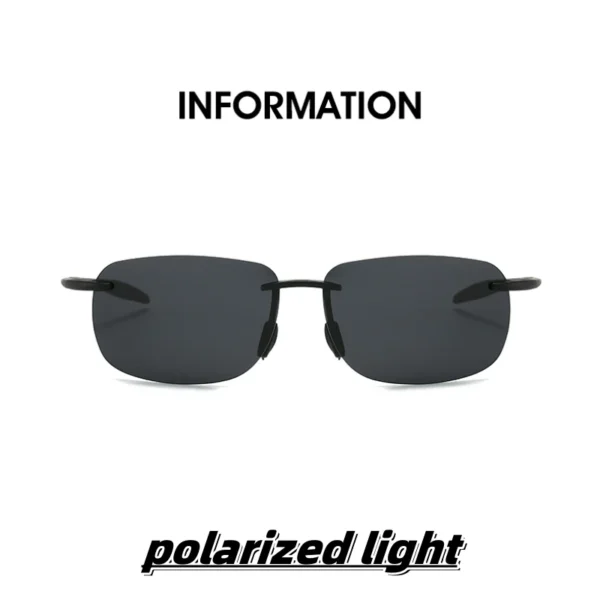 Lunettes de soleil polarisées colorées ultra-légères sans monture pour homme et femme vue 2