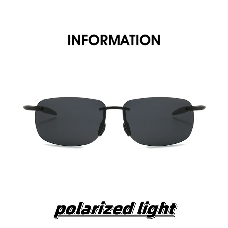 Lunettes de soleil polarisées colorées ultra-légères sans monture pour homme et femme vue 2