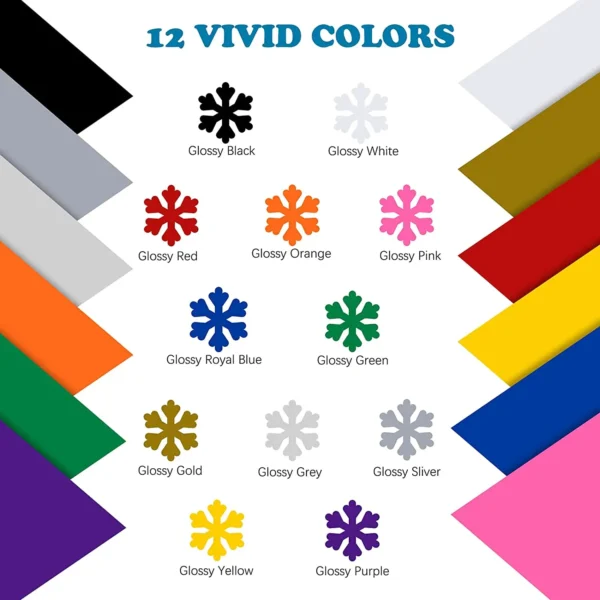 Lot de 12 Rouleaux de Vinyle Adhésif Permanent en Continu 12 po x 5 pi vue 2