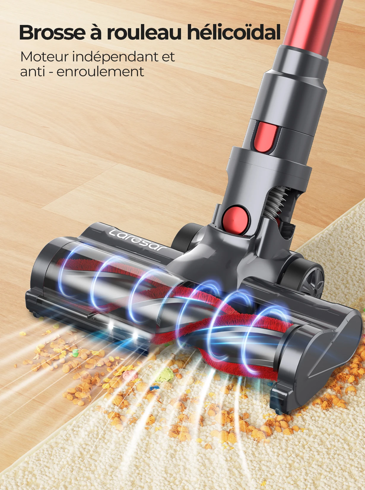 Aspirateur sans fil LARESAR V8 Elite 8 Car - Moteur 500W et 48Kpa image 4