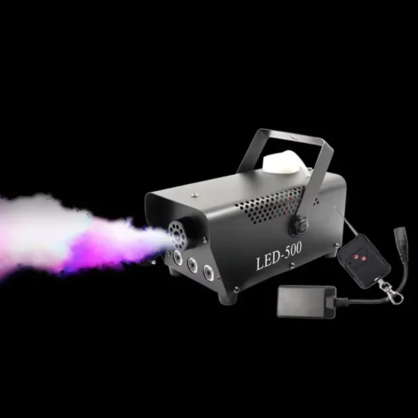 Machine à Fumée LED 500W avec Télécommande et Effets RGB pour Scène