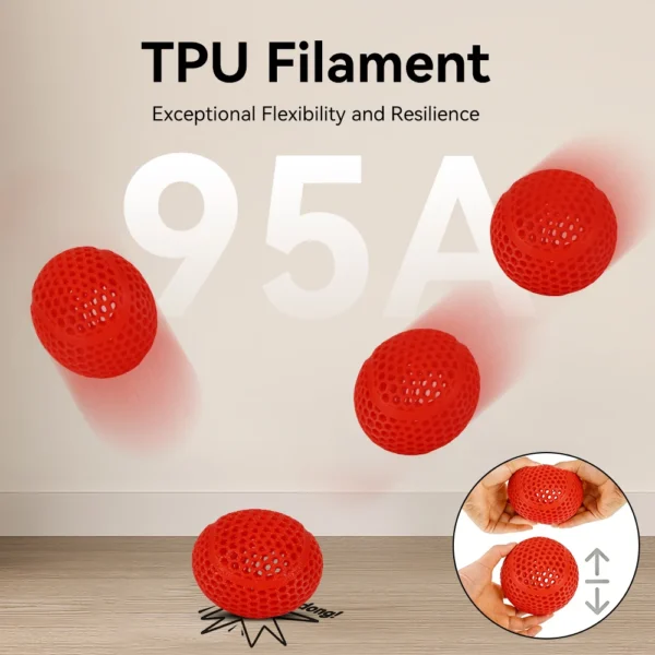 Filament TPU Flexible KINGROON 1.75 mm pour Impression 3D vue 2