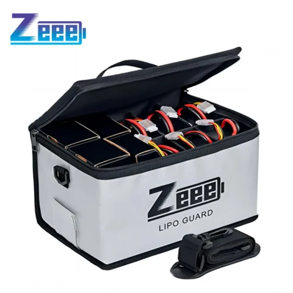 Sac de Sécurité Ignifuge Zeee pour 10 Cellules de Batterie Lipo - Grande Capacité et Protection Avancée