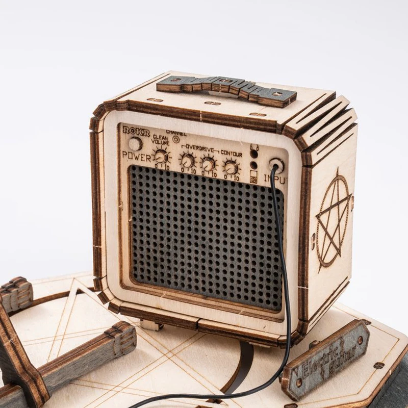 Guitare Électrique Robotime - Puzzle 3D en Bois à Assembler image 3