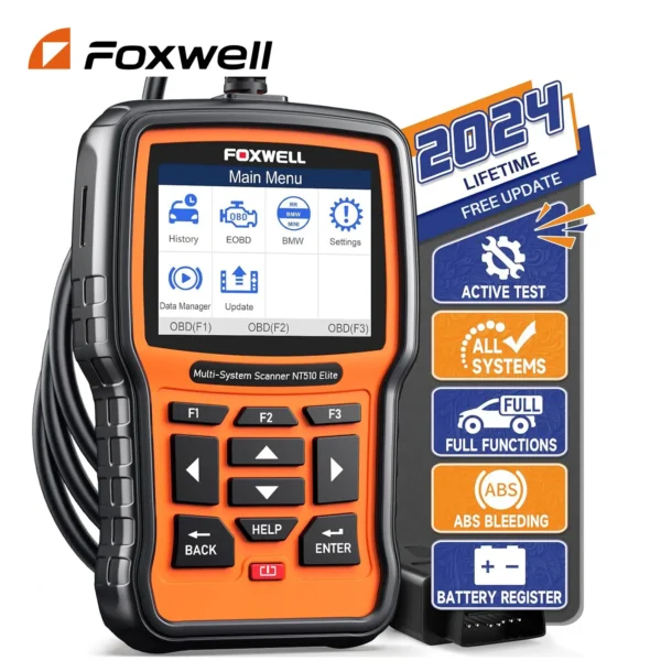 Scanner OBD2 Professionnel FOXWELL NT510 Elite pour Véhicules