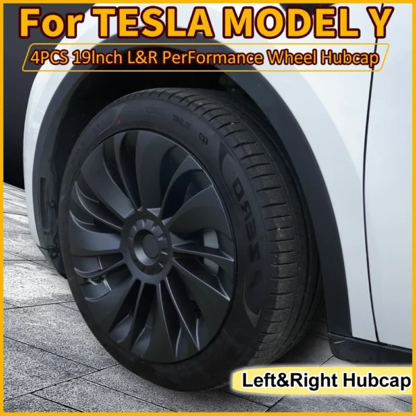 Enjoliveurs 19 Pouces pour Tesla Modèle Y - Set de 4 Pièces