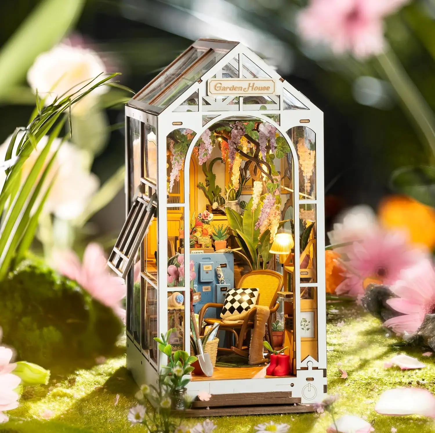 Kit de Modèle de Maison de Poupée Rolife Gardenhouse Book Nook DIY avec Éclairage LED image 6