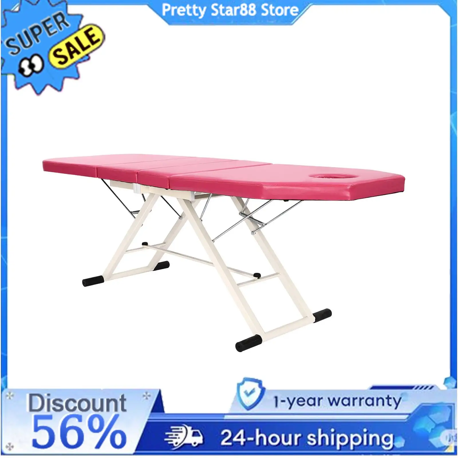Lit de Beauté Pliable et Portable pour Massage et Soins