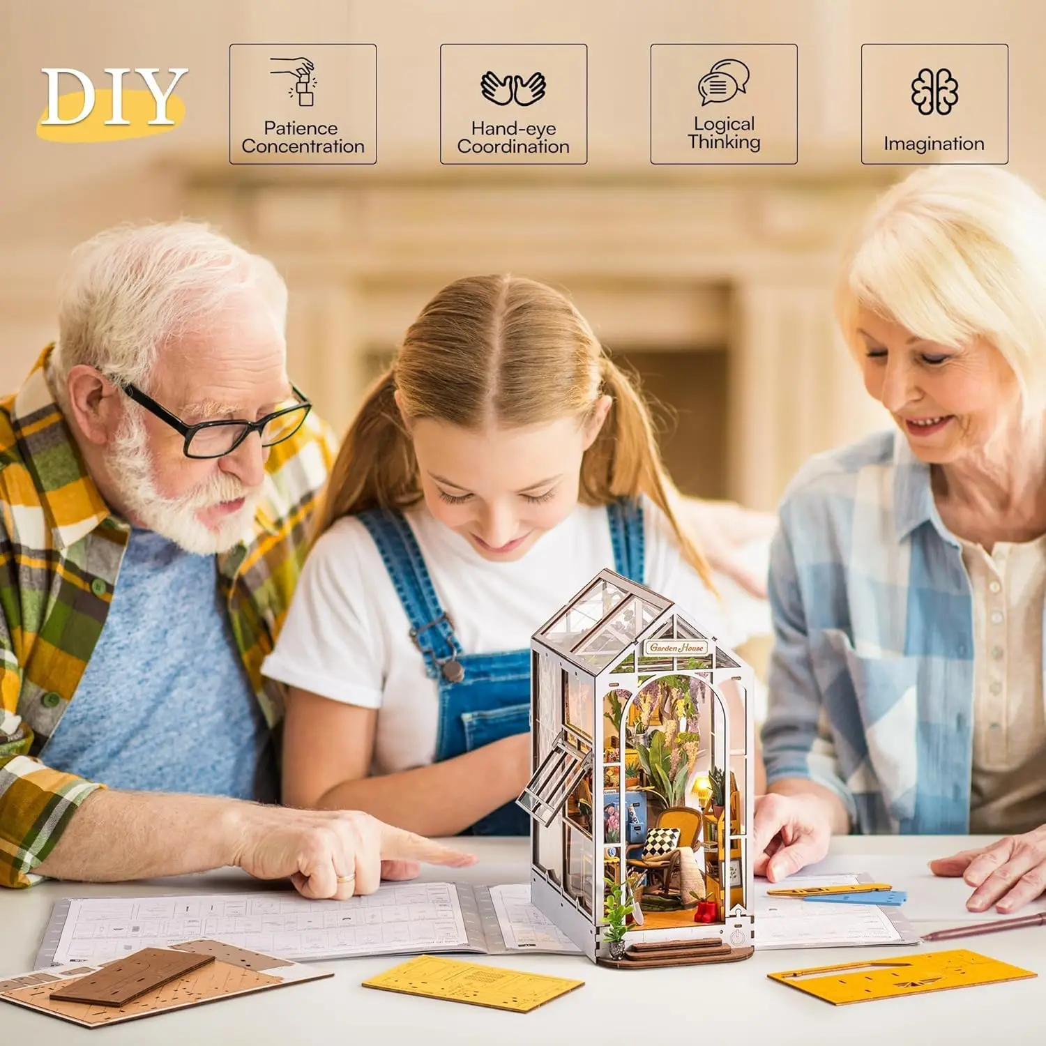 Abri de Jardin Miniature Book Nook - Kit Puzzle 3D avec Éclairage LED image 4